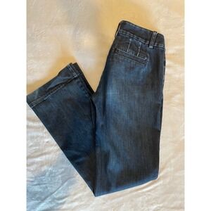 J. Crew City Fit Dark Wash Denim Trouser Pants Women's Size T4